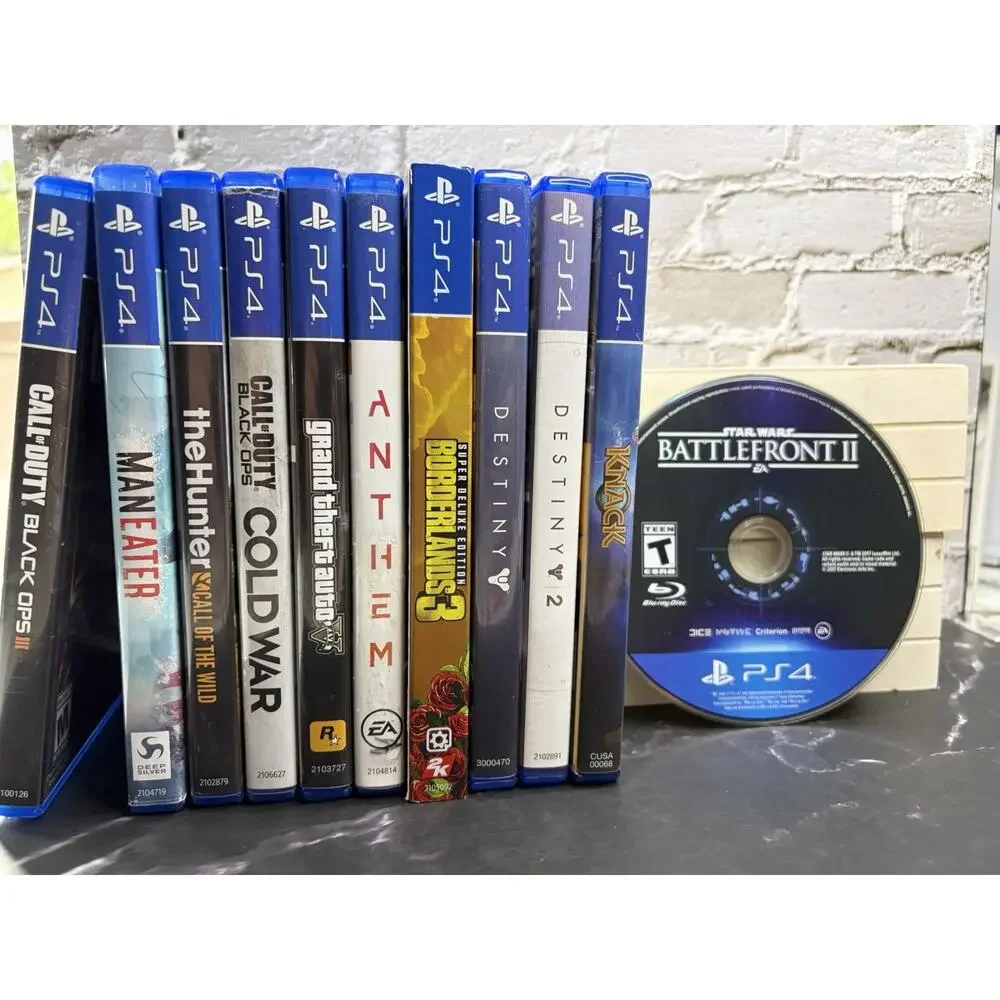 Sony PlayStation 4 Slim 1TB Console - Excellent Cond & Tested Bundle (11 Games)